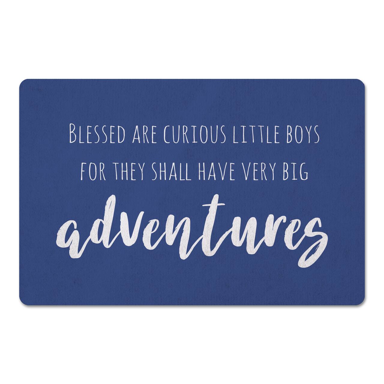 18" x 27" Blessed Are Curious Little Boys Floor Mat